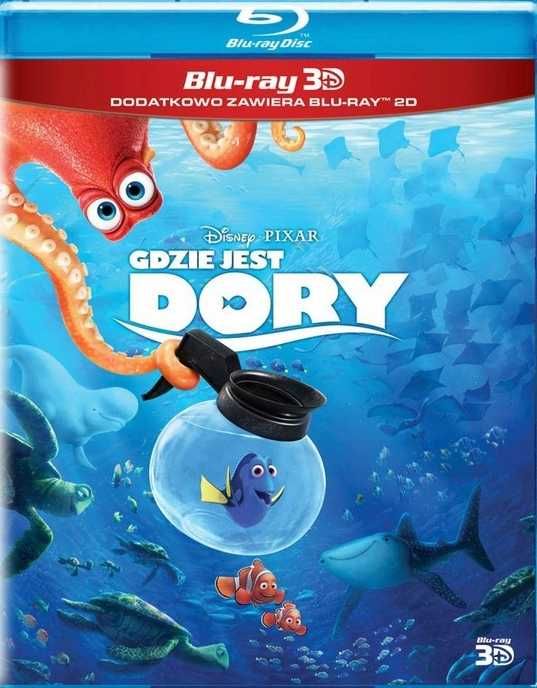 Gdzie jest Dory (Disney Pixar) PL 2 x Blu-ray: 3D + 2D, folia