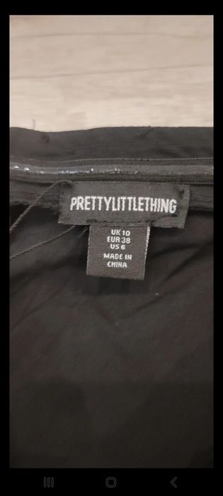 Sukienka S Pretty Little Thing Czarna Plisowana