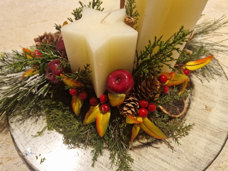 Stroik świąteczny duży 38cm średnica