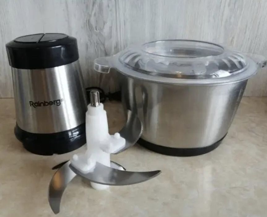 Потужний подрібнювач 1300 Вт! Електричний подрібнювач RB-2202 Кухонний