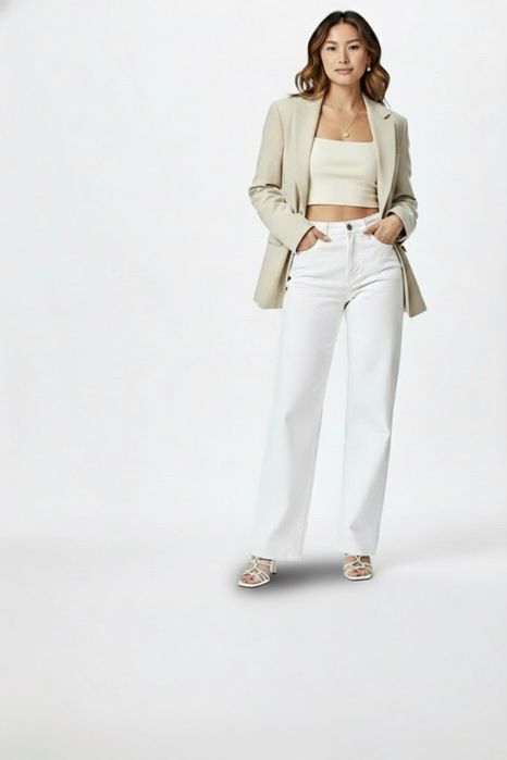 Jeansy biale STRADIVARIUS roz. 38