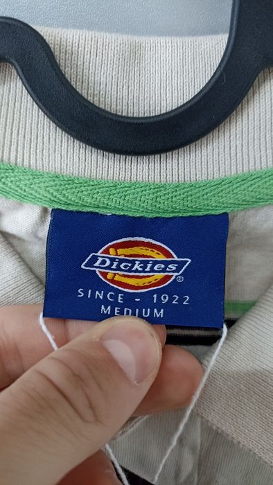 Koszulka męska polo beżowa Zielona vintage Dickies