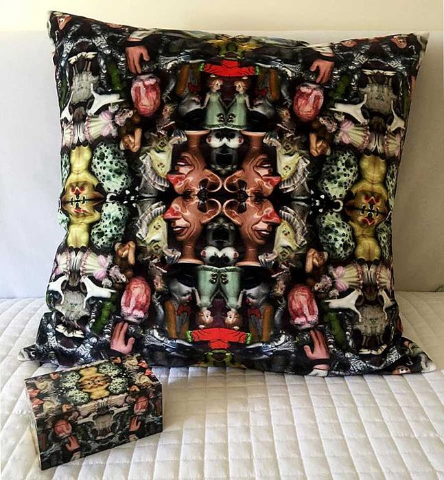 1 Fronha em veludo fino + 2 caixas com padrão igual