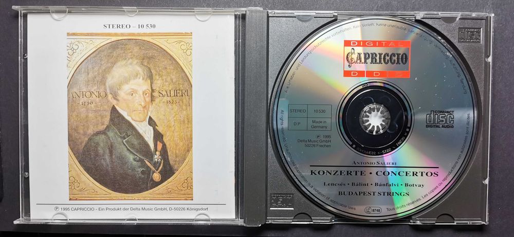 CD Antonio Salieri Konzerte Concertos Budapest Strings