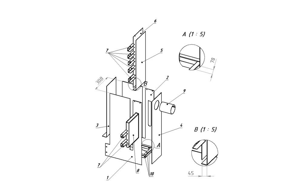 Со СКИДКОЙ Котел-конструктор сварщика, твердотопливный котел Холмова