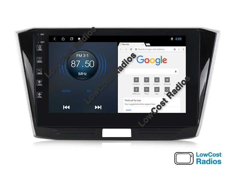 Auto Rádio GPS VW PASSAT B8 | 10' ANDROID 15 • Multimédia BT USB WIFI
