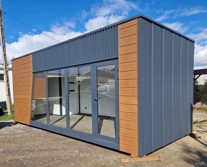 Pawilon kontener 7x3 z WC. Wykonany z płyty PIR gotowy do odbioru