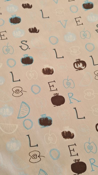 Chusta Apaszka 100% Jedwab Silk Jedwabna. 150 x 30. Owoce
