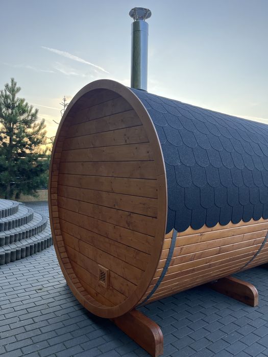 SAUNA Ogroowa 380 cm Piec + Przedsionek