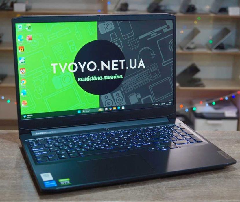 ГАРАНТІЯ Lenovo (120Гц/Core i5-11320H/RAM 8ГБ/SSD 512ГБ/RTX 3050)TVOYO