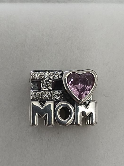 Charm "I Love Mom" Prata