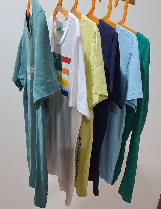 5 t-shirts benetton + 1 sweat 8/9 anos