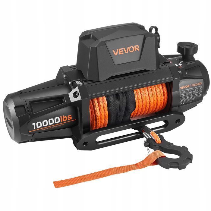 Wyciągarka elektryczna vevor 4500 kg 12v dc ip67 linia syntetyczna