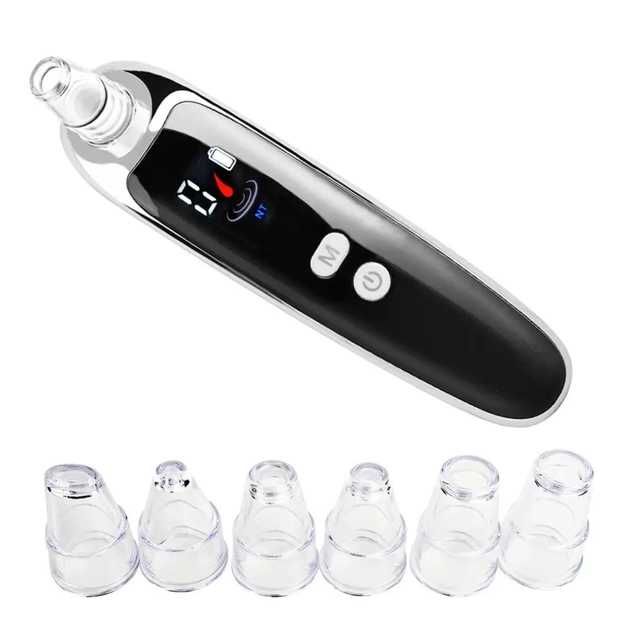 Вакуумный очиститель пор лица, удаление угрей , 6 насадок зондов