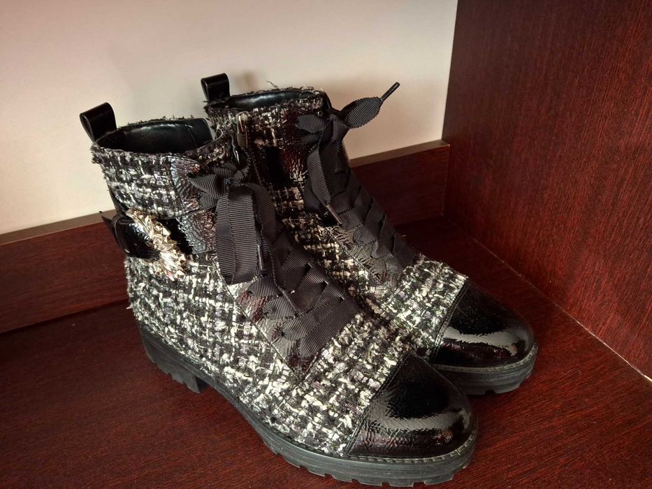 Michael Kors Frieda Tweed Booties botki  rozmiar 38,5 cm plus gratis