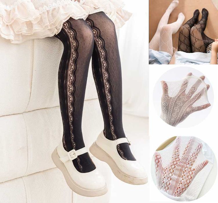 Детские ажурные капроновые колготы для девочек, разные модели