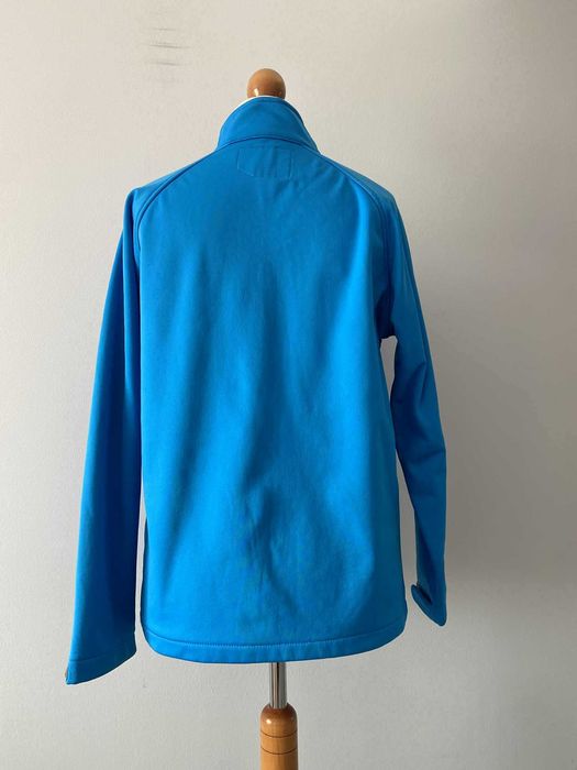 Bluza softshell kurtka sportowa trekkingowa niebieska polar M