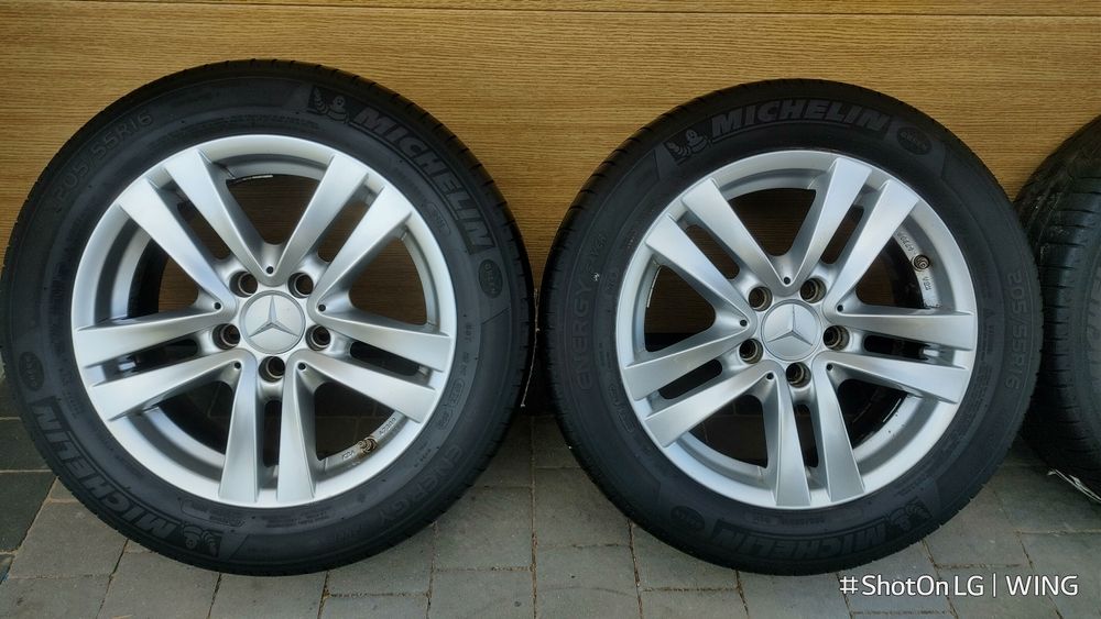 Alufelgi 5x112 z oponami letnimi 205/55r16 Michelin polecam