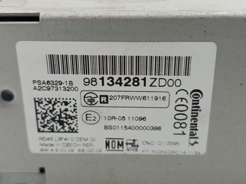 Sistema De Áudio Rádio Cd Citroen C-Elysée