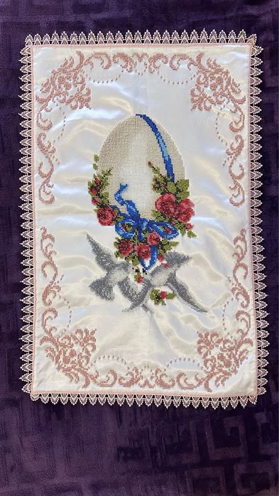 Великодній рушник вишитий бісером