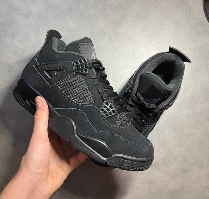 Air jordan 4 retro black men sneakers oryginal buty jordana 36-46