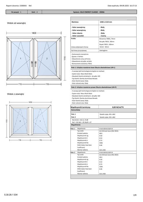 Sprzedam komplet okien firmy Drutex