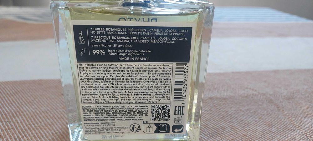 PHYTO 7 Elixir Nawilżający olejek wzmacniający do włosów 100 ml