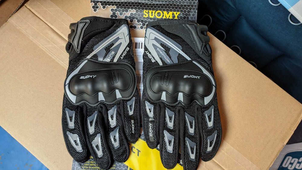 Luvas moto, tamanho L, novas: Revit Dirt 3, Furygan, Suomy, luvas pele