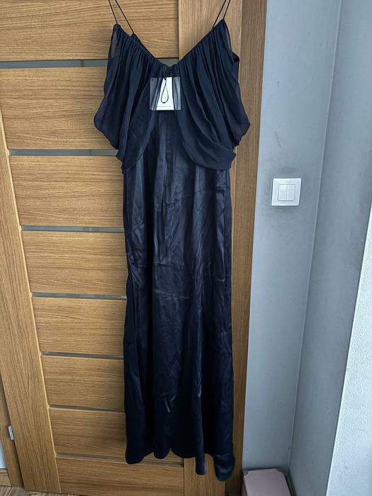 niebieska suknia massimo dutti studio