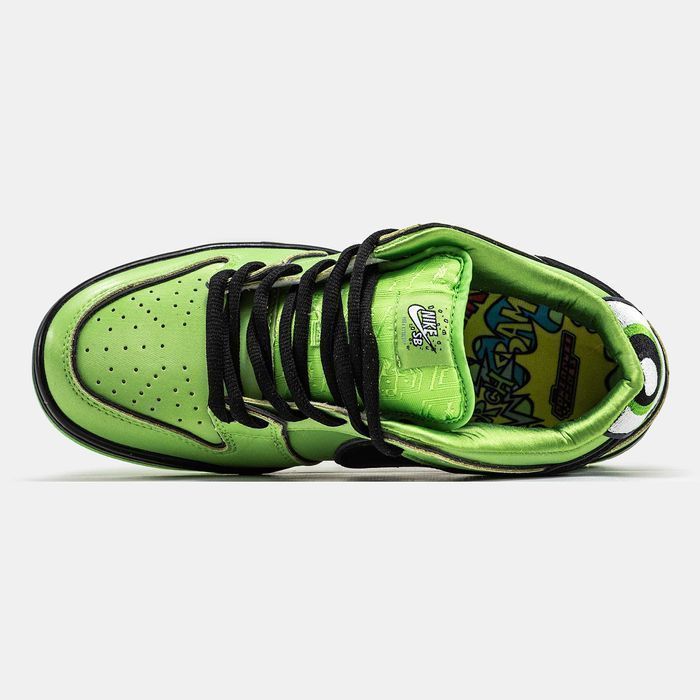 Кросівки Nike SB Dunk Low x Powerpuff Girls Buttercup | Кроссовки Найк чоловічі жіночі