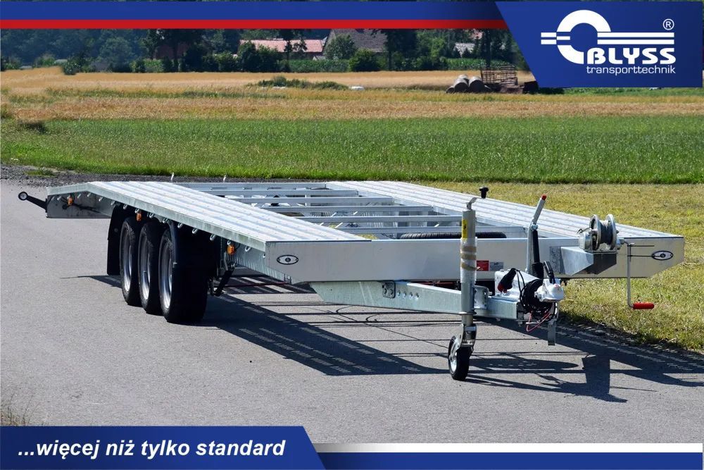 Blyss Hamilton II Eco 13"  Przyczepa 3-osiowa, dwa auta samochody, pod busy, 3 osie