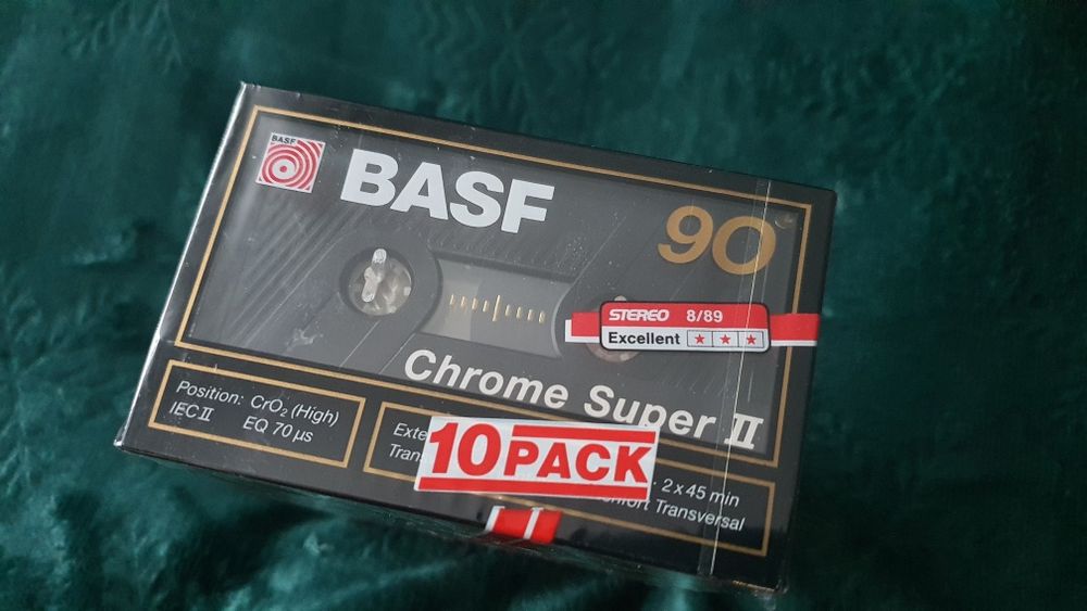 Kaseta BASF Chrome Super II 90 IEC II , 2x45min 10-cio  PACK NOWE!!!