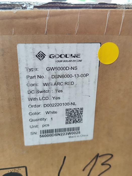 Inversor Solar Monofásico GoodWe GW6000-DNS 6kW (Novo / Selado) – C/ WiFi
