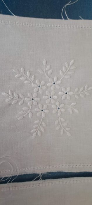 6 panos bordados para trabalhos de renda