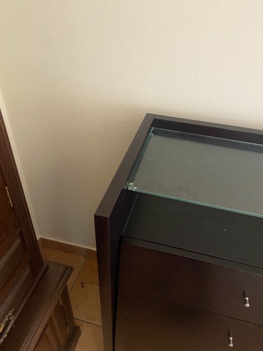 Movel Sala de Jantar - Castanho Escuro/Preto