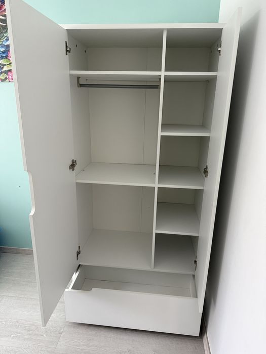 Meble dziecięce szafa VOX MILK biała 90x180