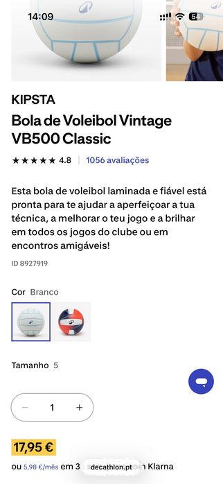 Bola de Voleibol Vintage VB500 Classic / Beach volleyball ball kipsta