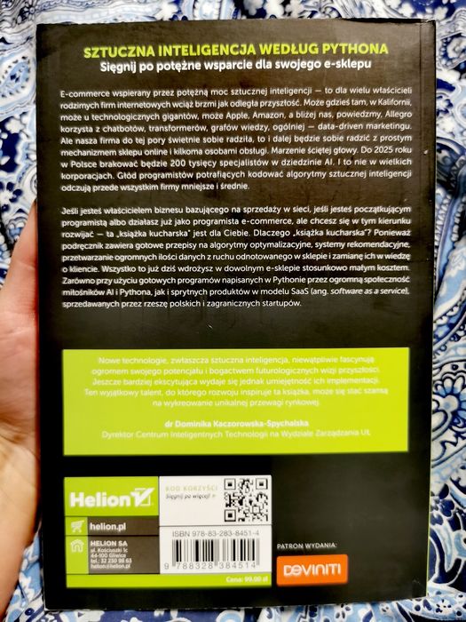 Python i Al dla e-commerce Helion Sebastian Kondracki