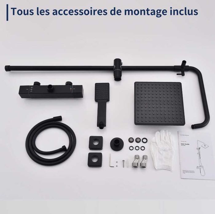 Coluna Duche Termostática PRETA Mate | NOVA!