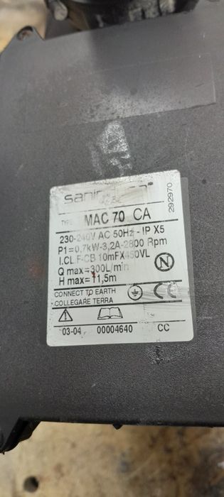 Bomba de água Piscina 0,75 CV