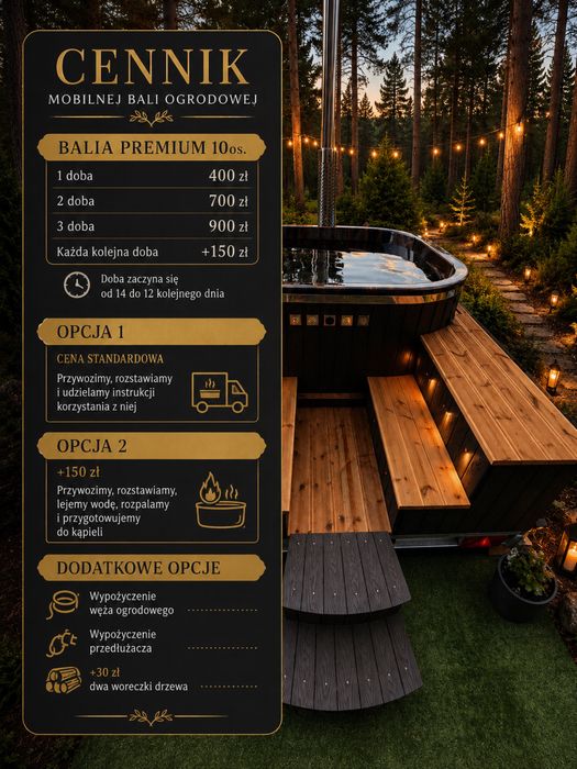 Mobilna balia wypozyczenie balia ogrodowa jacuzzi