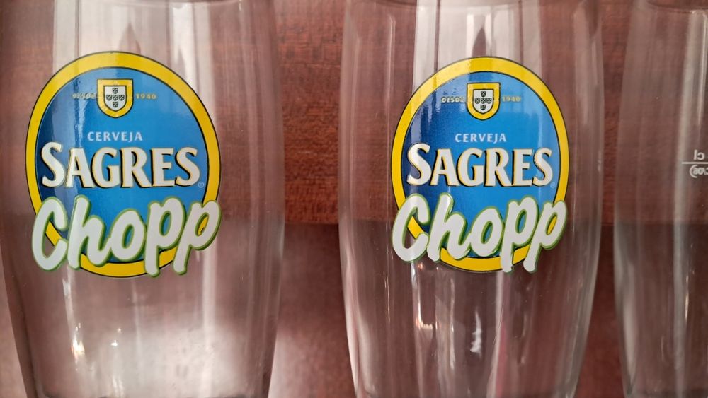 Copos de cerveja Sagres