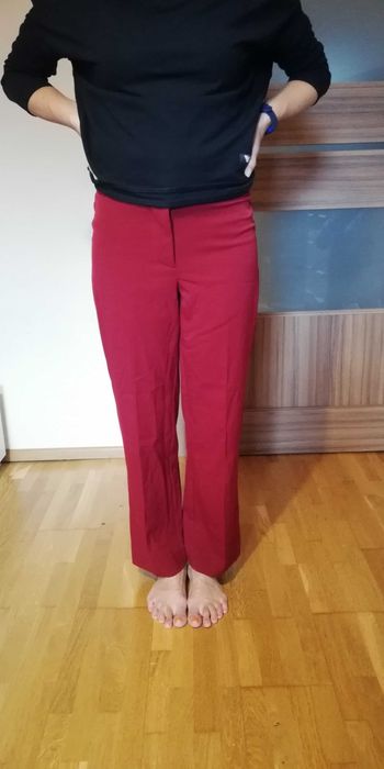 Spodnie Artigiano nowe bordowe w kant r. S 34
