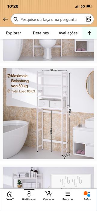 Móvel prateleiras para casa banho NOVO PREÇO