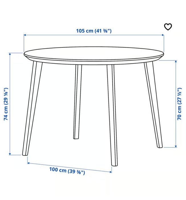 Ikea Lisabo 1/3 wartości