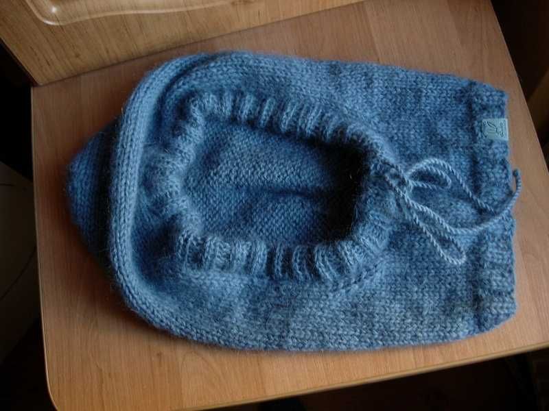 niebieski kaptur balaclava alpaka kid-silk