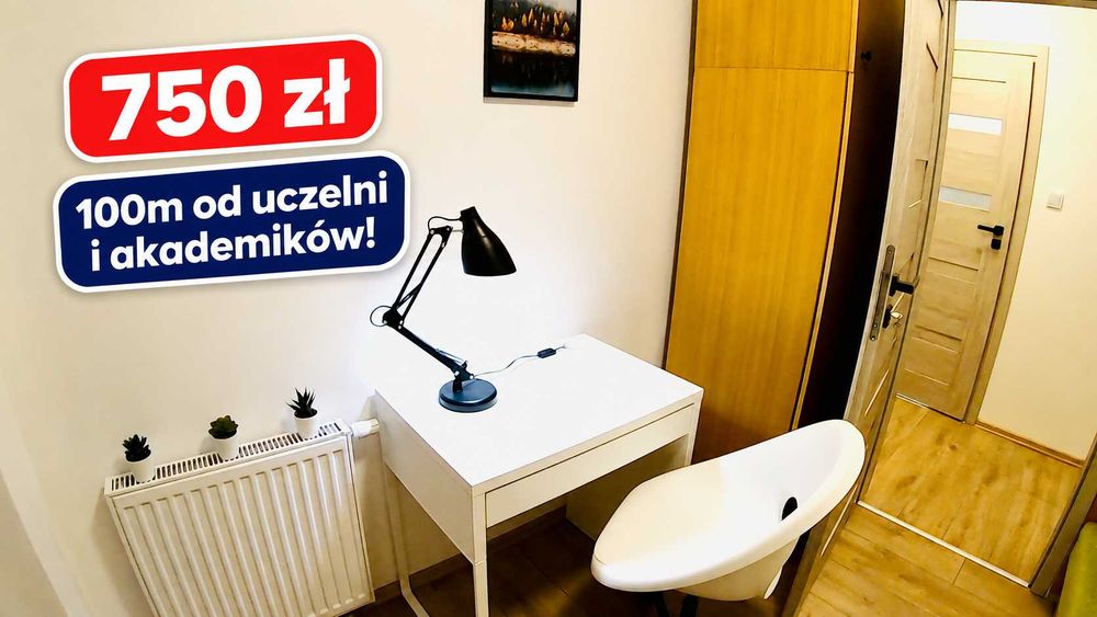 Pokój 1-os. STUDENT/KA | 100 m od Uniwersytet Medyczny | 750 zł | fajne warunki