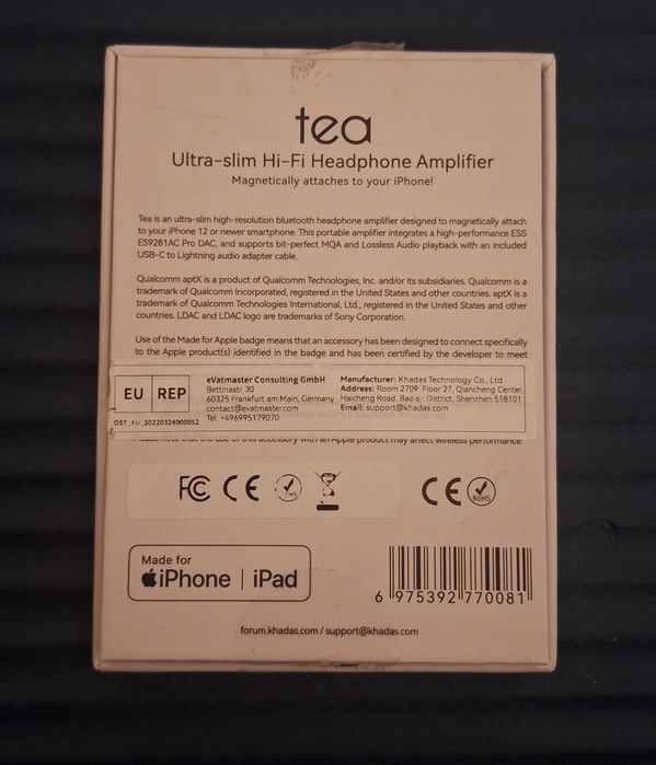 Khadas Tea DAC com MagSafe para iPhone