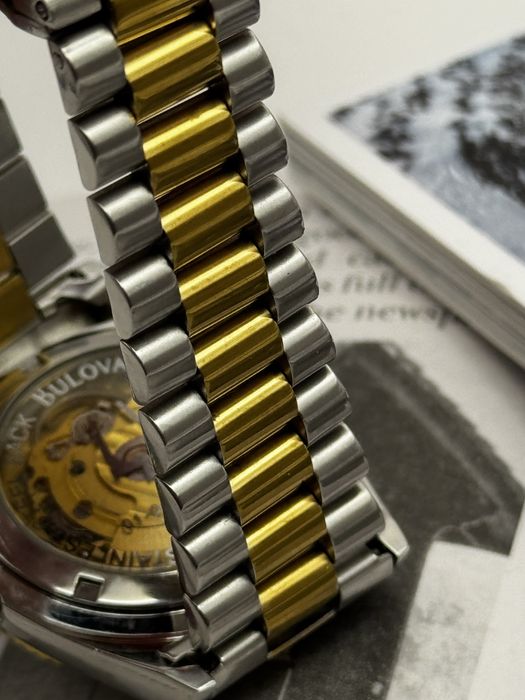 Bulova DayDate Eminence III A 36 mm diamond dial president two tone