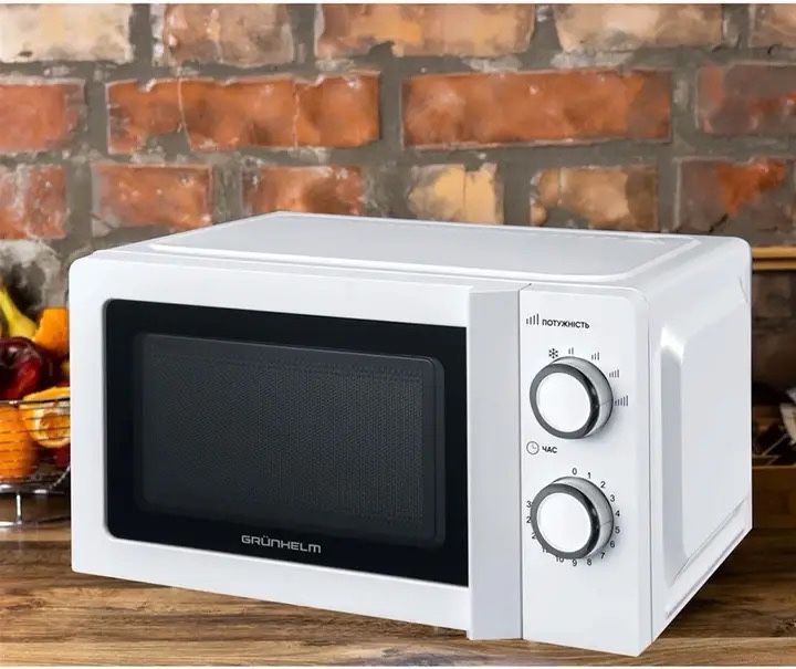 Мікрохвильова піч Grunhelm 20MX711-W микроволновка |700 Вт|20л біла